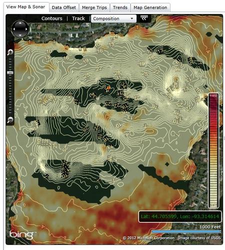 Insight Genesis mapping - Insight Genesis Orchard Lake Composition Layer © Navico http://www.navico.com